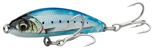 Savage Gear Gravity Pencil - Señuelo Micro Lápiz, Lance a Larga Distancia, Perfil Plano para un Agarre Superior en el Agua, Señuelo para la Pesca en Agua Salada Crystal White Glow 5 cm