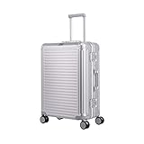  Travelite Aluminium Trolley 4 Rollen M 67 cm Next Silber