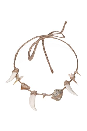 Maui Cosplay Shell Necklace Costume Accessories Tribal Wolf Tooth Claw Necklace Halloween Party Outfits Prop ﻿