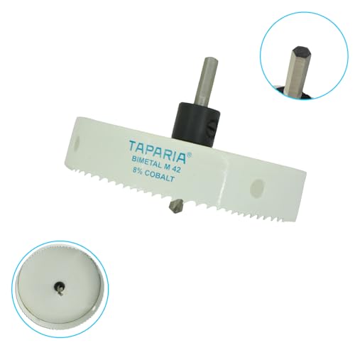 Image of Taparia Bimetal Mini Hole Saw HSM 102 - Precision Cutting Tool, High -Speed Steel Teeth for Wood, Metal & Plastic
