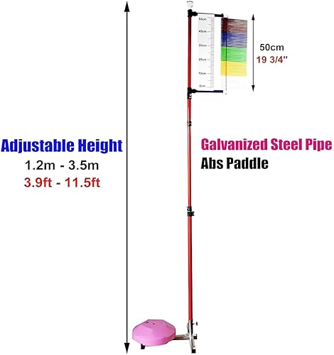 Entrenador de salto vertical para adultos, altura ajustable de 4 a 11 pies, soporte telescópico, herramienta de medición precisa, acero inoxidable para entrenamiento de baloncesto y voleibol