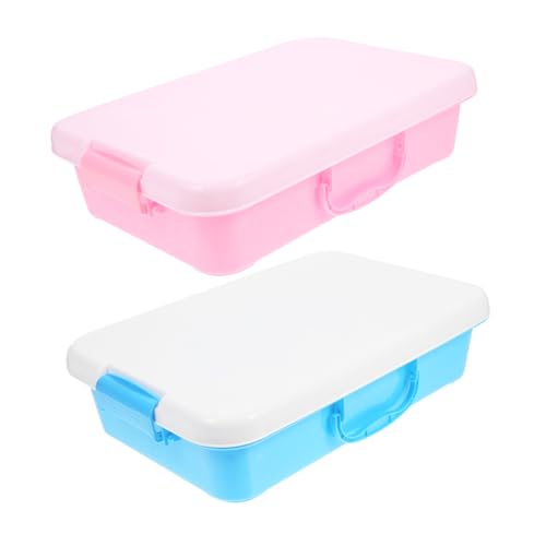 Alipis 2piezas Caja De Arena Portátil Con Tapa Bandeja De Arena Para Interior y Exterior Para y Actividades Sensoriales