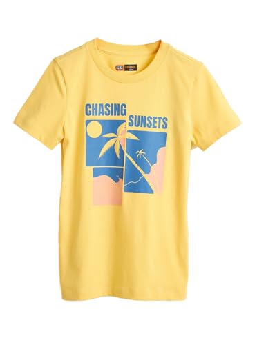 Image of Amazon Brand - Symbol Boys 100% Cotton Graphic Printed Half Sleeves T-Shirt | Age 6-14 Years