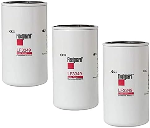 LF3349 Fleetguard Lube, Full-Flow Spin-On (Pack of 3), Replaces Donaldson P558615, Wix 51607, Napa 1607, Baldwin BT339