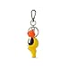 BT21 CHIMMY Character Mini Cute Figure Keychain Key Ring Bag Charm with Clip, Yellow