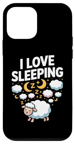 I Love Sleeping Cute Sheep Dream Nubes Noche Carcasa para iPhone 12 mini