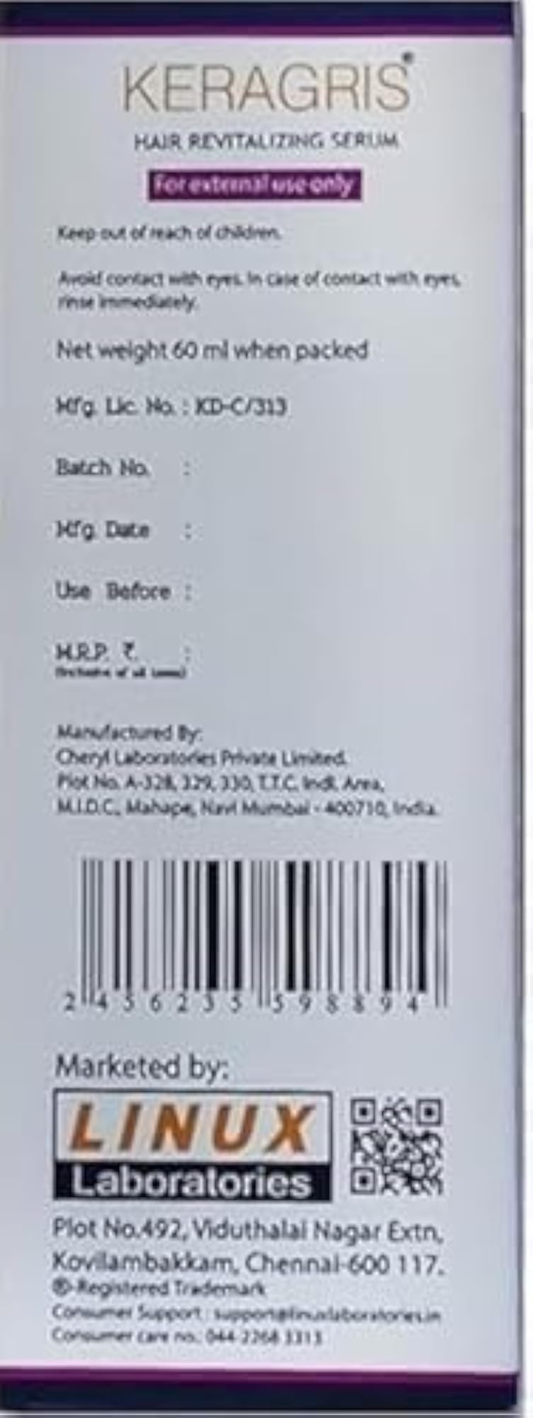 Hair Revitalizing Serum with Caffeine & Procapil, 60ml