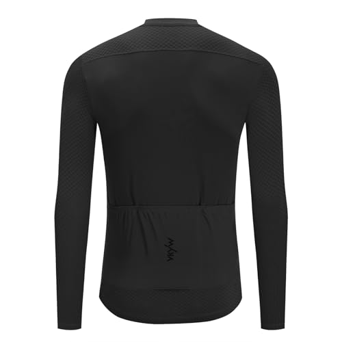 YKYWBIKE Camisa de ciclismo masculina manga comprida com bolsos camisas de ciclismo para ciclismo re