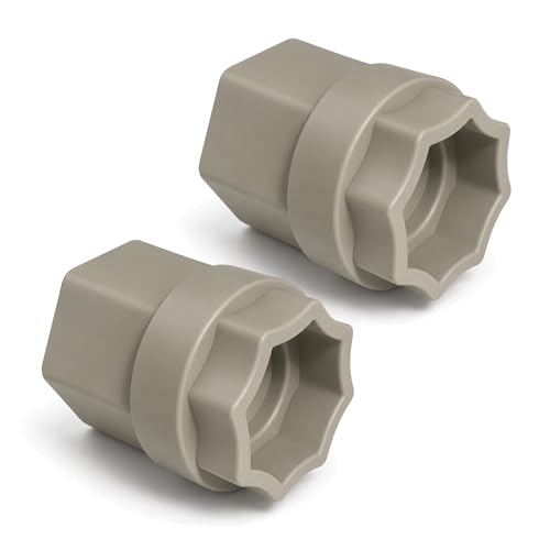 BROQIXIN 2 pcs Drive Tool Socket Adapter :Compatible with EZ Dock Couplers 15/16 Coupler Nut Wrench Attachment for Dock Installation (Grey)