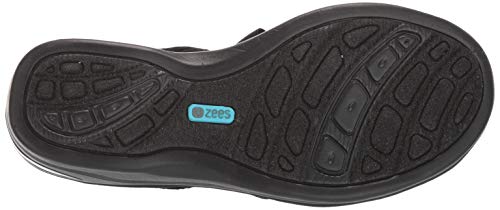 Bzees Women's Dream Sandal, Black Mesh, 8 M US4