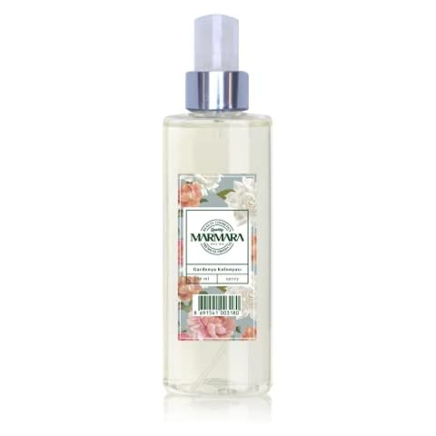 MARMARA Eau de Cologne Gardenie 200ml - 70° Alkohol - erfrischendes Bodyspray für Frauen und Mädchen - Duftwasser für Damen - Erfrischt kühlt - Pump-Spray - Frisch & Blumig Cover