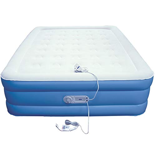 AeroBed Luxury Queen Double High 18 inches (Inflated Dimensions: 78 x 60 x 18 in.) with Built in Pump Blue 2000029213
