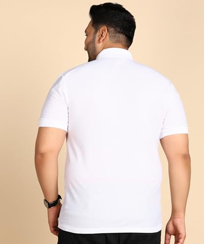 Image of INKKR Plus Size Solid Men's Polo Neck T-Shirt