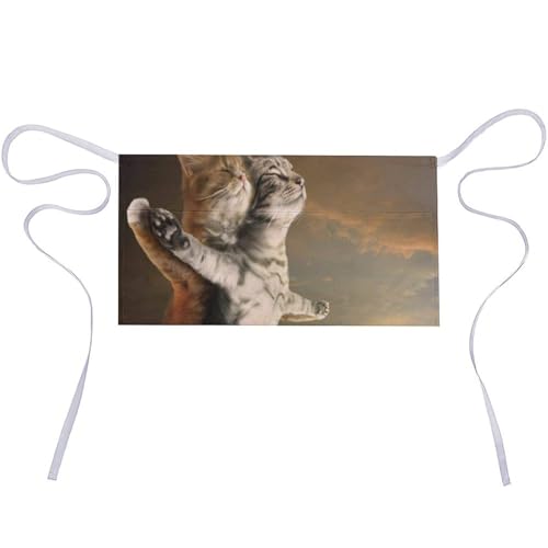 Tablier court imperméable Flying Cats anti-tache pour éviter les vêtements mouillés
