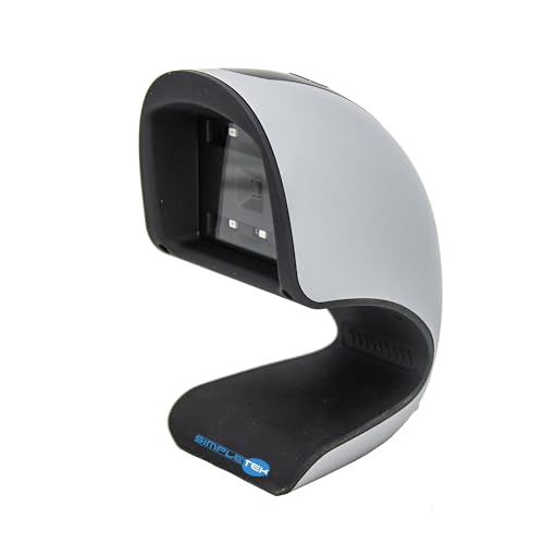 SIMPLETEK   Escáner de escritorio 2D/QR Code Omnidireccional   Lector de código de barras fijo de mesa y banco   Conectividad USB Plug & Play