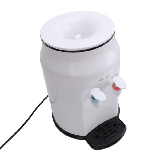 Small Countertop Water Cooler Dispenser Top Loading Hot Cold Water Dispenser White for Office Dormitory