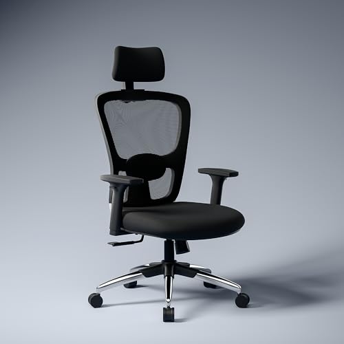Green Soul Jupiter Superb (2024 Edition) | Ergonomic Mesh Office Chair for Work | 3 Year Warranty | Multi-Lock Synchro Tilt Recline Mechanism | 2D Armrest | Adjustable Lumbar | High Back | Black