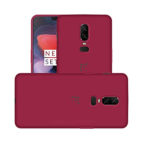 Image of Case Creation Liquid TPU Silicone Cover for Oneplus 6 Soft Case,Anti-Dirty Slim Case Frosted Matte Cute Candy TPU Raised Bezel (Splash of Color) Back Case Cover for Oneplus 6 - Glamour Red