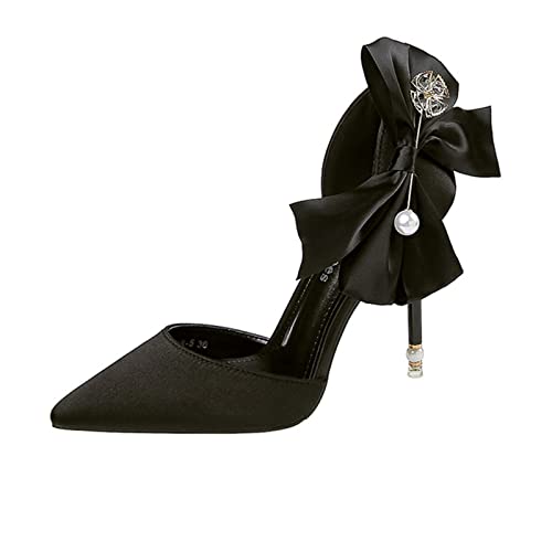 Chaussures de luxe pour mariée en satin avec talons hauts raffinés
