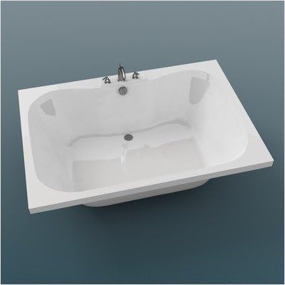 Dominica 40 x 60 x 23" Rectangular Soaking Bathtub Color: White, Tile Flange: Yes, Front Skirt: No