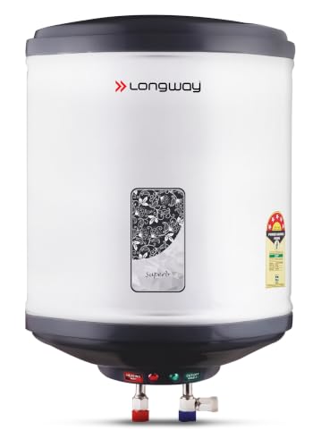 Image of Longway 10 Liters 5 Star Rated Automatic Storage Water Heater for Home | Water Geyser | Electric Geyser with Multiple Safety System & Anti-Rust Coating | 5 Years Warranty on Tank | Gray