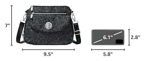 Image of Baggallini Calais Crossbody Bags for Women 10x7 Lightweight Water-Resistant Travel Purse, RFID & Interior Organization