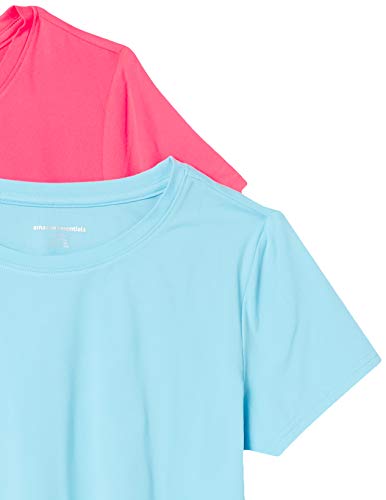 Image of Amazon Essentials Women's Active Quick Dry Tech Stretch Short-Sleeve Crewneck T-Shirt, Multipacks