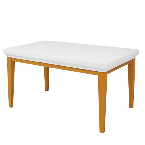 BIANCALUNA - Copritavolo rettangolare Genius tinta unita Anti Macchia - 12 posti estensibile da 90x180 fino a 100x200 cm Made in Italy - Bianco