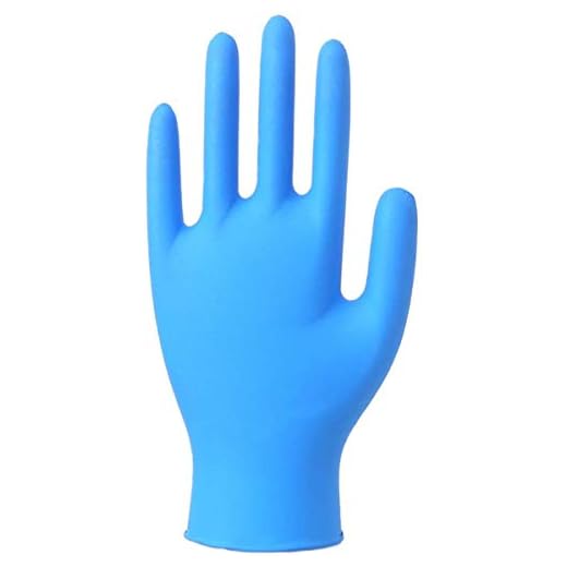100 Pcs Nitrile Disposable Gloves Powder Free Rubber Latex Free Gloves Non Sterile Ambidextrous Comfortable Industrial Blue Rubber Gloves-Blue-L