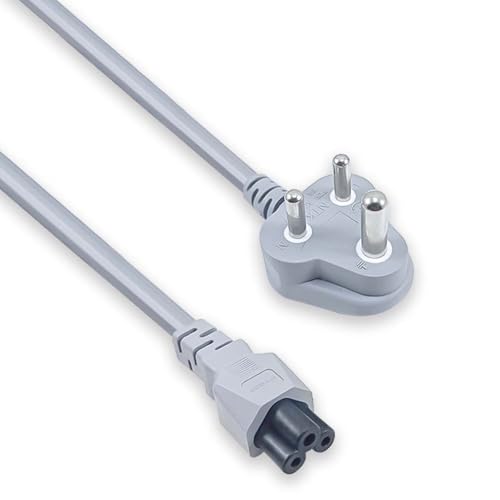iFYBER 1.5 Meter Laptop Power Cord | 3-Pin Prong AC Power Cable | Notebook Computer Charger Adapter Cable Wire for School, Office and Home Appliances (Pack of 1)