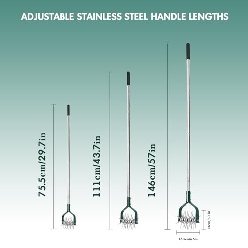 Rotary Cultivator Tool,Garden Hand Tillers with Adjustable Handles,Durable and lightweight Suitable for repair the lawn, grass seedsowing, soil loosening and soil aeration, Versatile garden tool 5 Rotary Cultivator Tool,Garden Hand Tillers with Adjustable Handles,Durable and lightweight Suitable for repair the lawn, grass seedsowing, soil loosening and soil aeration, Versatile garden tool - Image 5