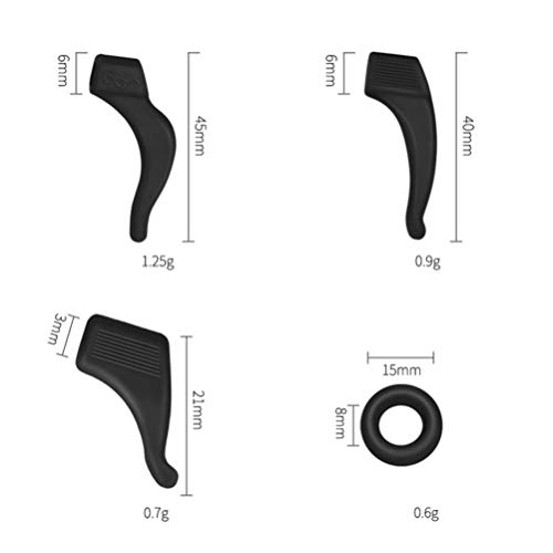 Healifty – Suporte antiderrapante para óculos de silicone, ganchos de orelha antiderrapantes, suport