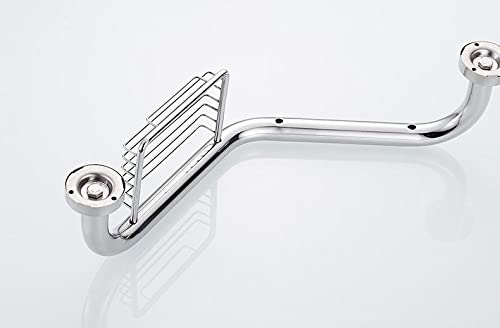 agarraderas baño Barato de baño de baño de Pared de Acero Inoxidable 304 Barra de Agarre de bañera con Placa de jabón Ayuda de Seguridad de obstáculos Barra de Agarre para Baño(3)