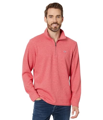 Vineyard Vines Men's Saltwater 1/4 Zip, Sailors Red