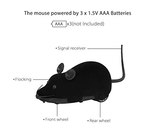 Eocusun Funny Electric Remote Control Mouse Rat Toy Pet Cat Toys For Dogs Pets Kids, Grey #TOP1