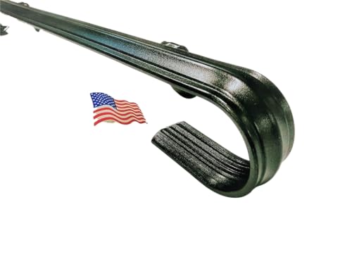 Kenosha Iron 3 Ft Wrought Iron Handrail Staircase Porch Deck Railing- Made in America- Wall Mounted Black Metallic Indoor Outdoor Installation Hardware Included…