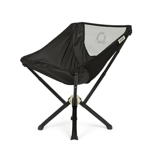 CLIQ ClassiQ Camping Chair - Lightweight Portable Lawn Chair Compact Folding Chair for Outdoors Reinforced 400 lb Capacity Quick-Setup Travel Chair for Camping Beach & Hiking (Black)
