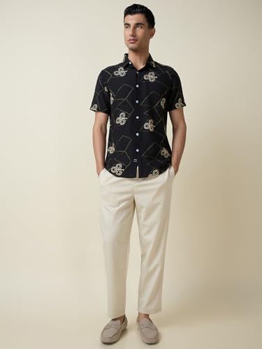 Image of Thomas Scott Men Premium Embroidered Slim Fit Casual Shirt