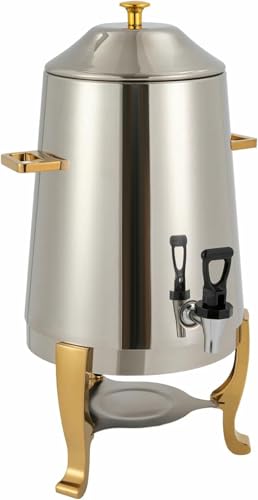 Dispensador de bebidas calientes de 13 l/3,5 galones, cafetera de acero inoxidable de 52 tazas, dispensador de bebidas con grifo para leche, té, agua y zumo, ideal para fiestas, eventos, buffet y cat