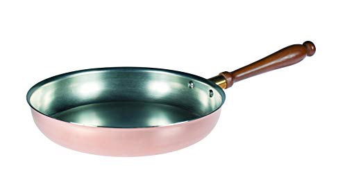 Pentole Agnelli COCUPADFLAM26 Padella con Manico in Legno, Rame, 26 cm