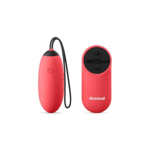 Diversual Œuf vibrant avec télécommande, rechargeable par USB (cerise)