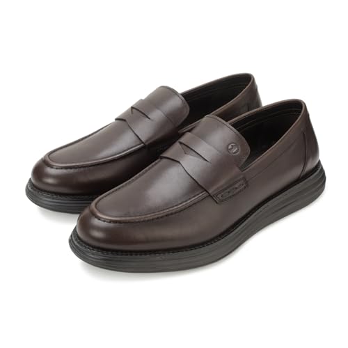 Image of Thomas Crick Sophisticated Dual-Tone Leather Loafers with Enhanced Comfort