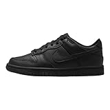 Nike Dunk Low Big Kids' Shoes (FB9109-009, Black/Black/Black) Size 6