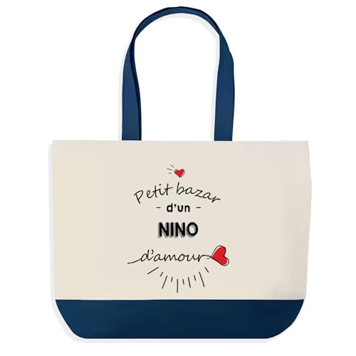 Sac de shopping bleu cabas de course cadeau Noël anniversaire Planetee