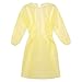 RightCare Disposable Isolation Gown Non-Medical 25gsm, Medium/Large, Yellow, Open Back with Elastic Cuffs, Case of 100
