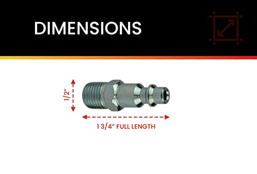Hot Max 28134 Industrial/Milton 1/4-Inch X 1/4-Inch Male Npt Plug, 10-Pack #TOP1