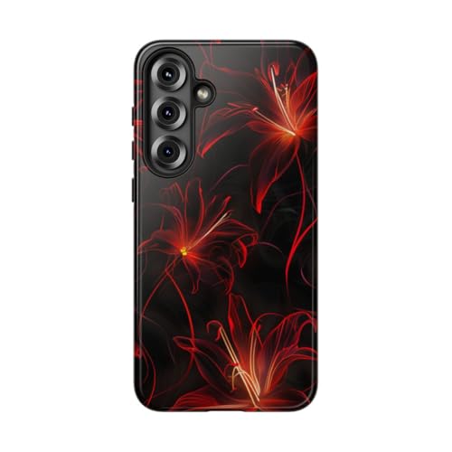 Coque Samsung S25 Plus lys araignées rouges fluo évitez les rayures avec style