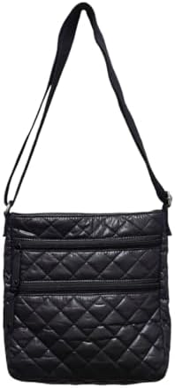 Quilted Crossbody bag BLACK Ultra light water repellent Stain res...