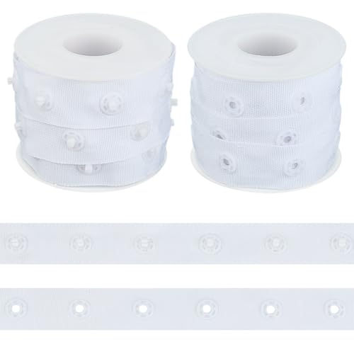 Ruban à bouton-pression blanc ruban à coudre de rechange pour vêtement DIY