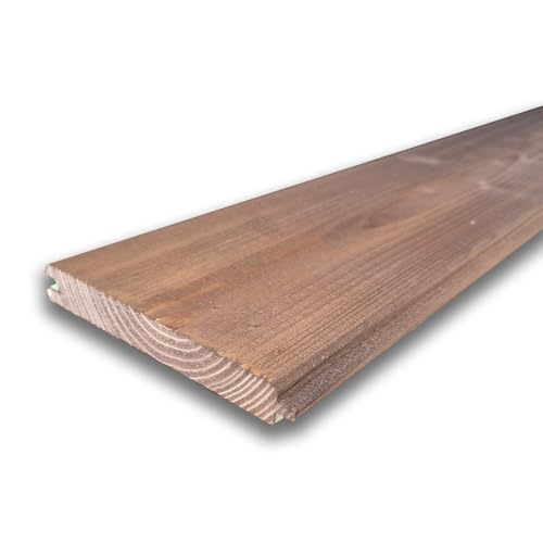 Perlina in Legno di Abete Marrone, Sezione 15x2 cm, Lunghezza 150 cm per Rivestimenti, Fai da Te